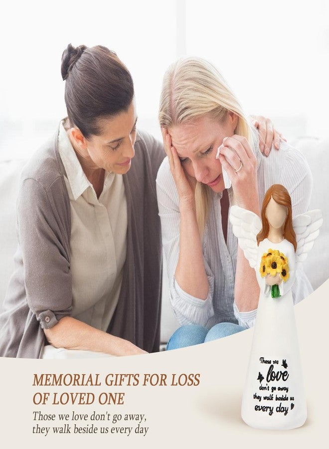 INLOMEM Sympathy Gifts for Loss of Loved One, Remembrance Gifts, Bereavement Gifts, Angel Gifts for Women, Memorial Gift for Loss of Dad Mom Grandmother, Angel Figurines (White) - Image 5